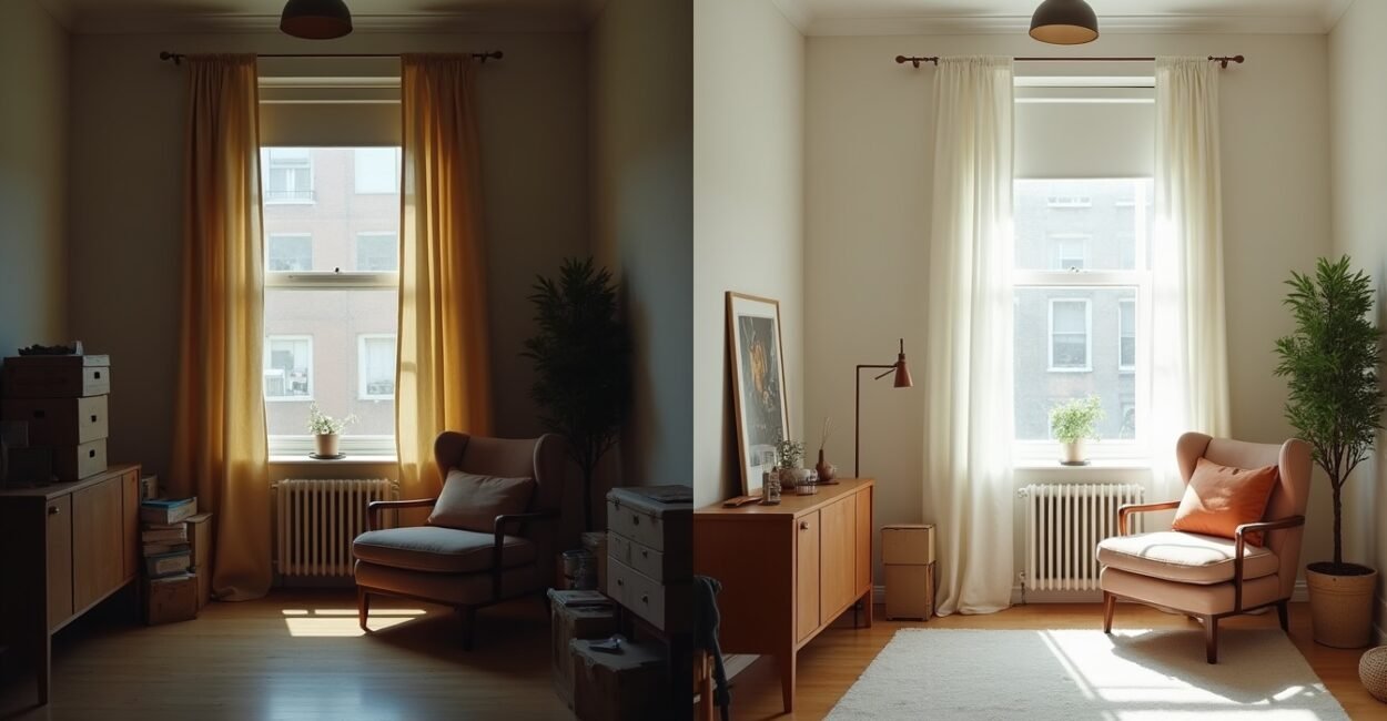Before and After: Cheap Small Apartment Makeover That Wows