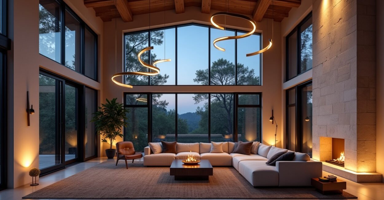 7 Lighting Ideas for Double-Height Living Rooms