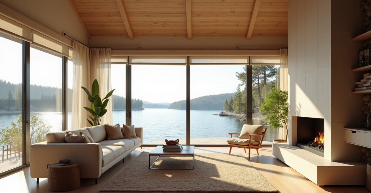 Best Window Treatments for Light and Privacy in a Lake House