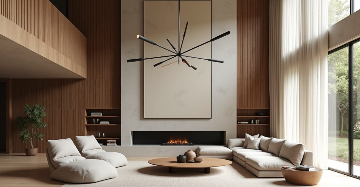 How to Style a Double-Height Living Room Wall