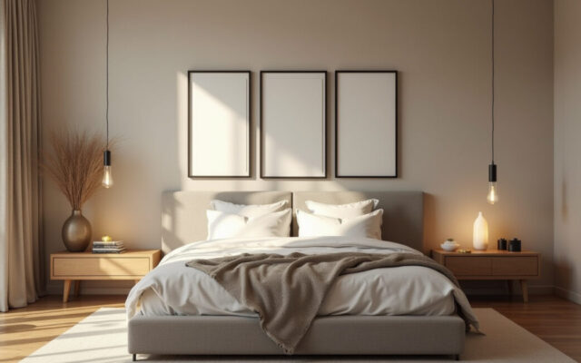 How to Hang Bedroom Wall Decor for a Balanced Look