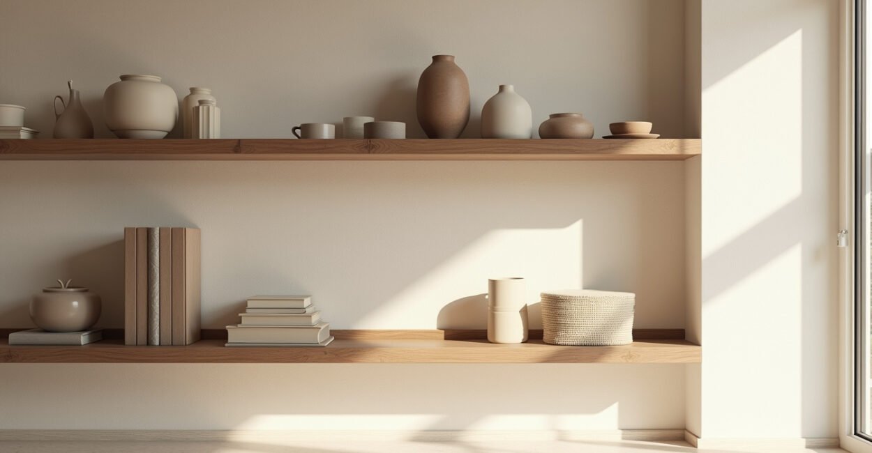 Neutral Palette Tips for Softer, Airier Shelf Styling